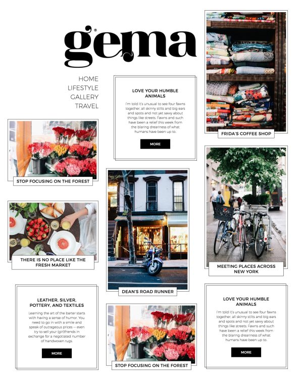 Gema a personal blog WordPress theme