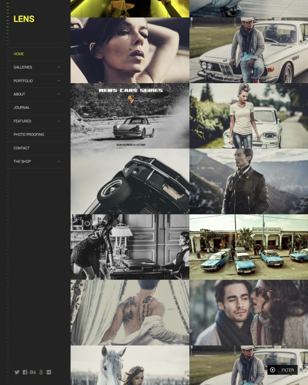 Lens clean photography WordPress theme