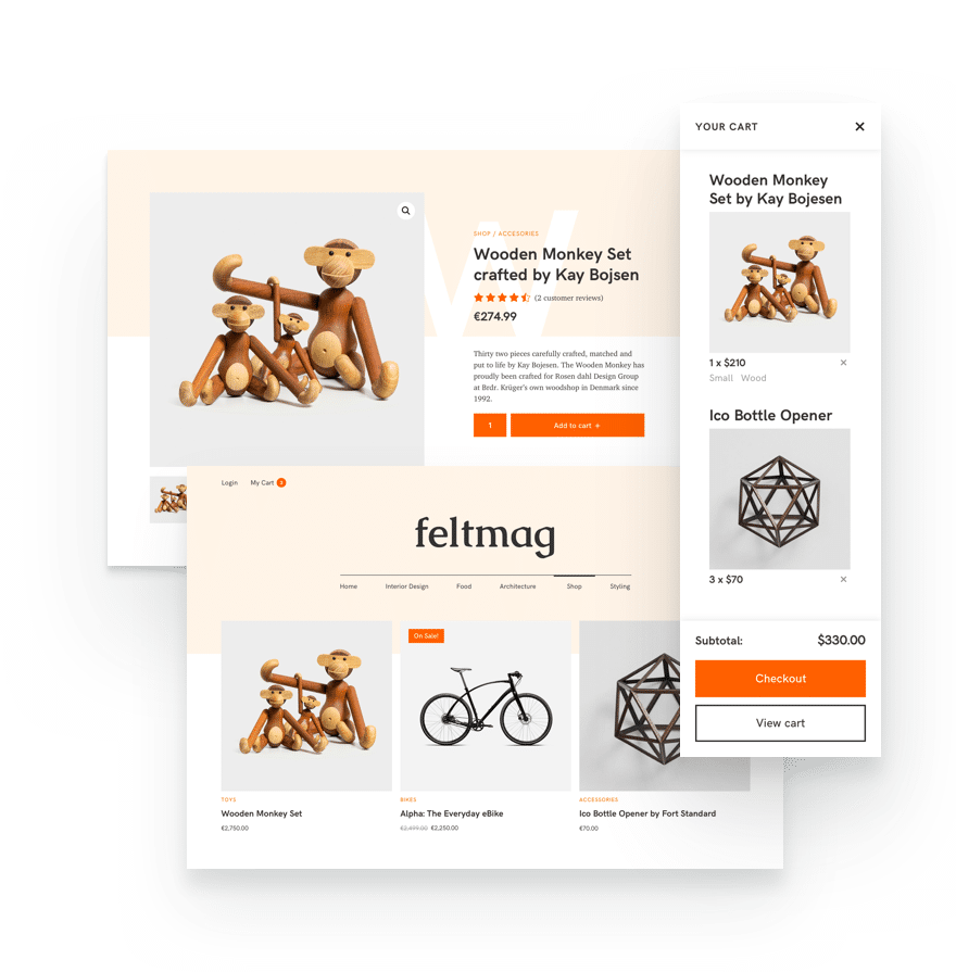 woocommerce integration to create an online store for your magazine WordPress theme