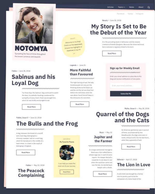 Noto a WordPress theme for writers
