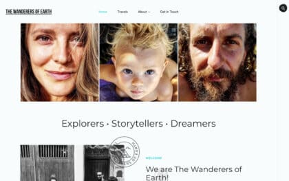 The wanderers of Earth is a travel blog created with Vasco, a travel WordPress theme