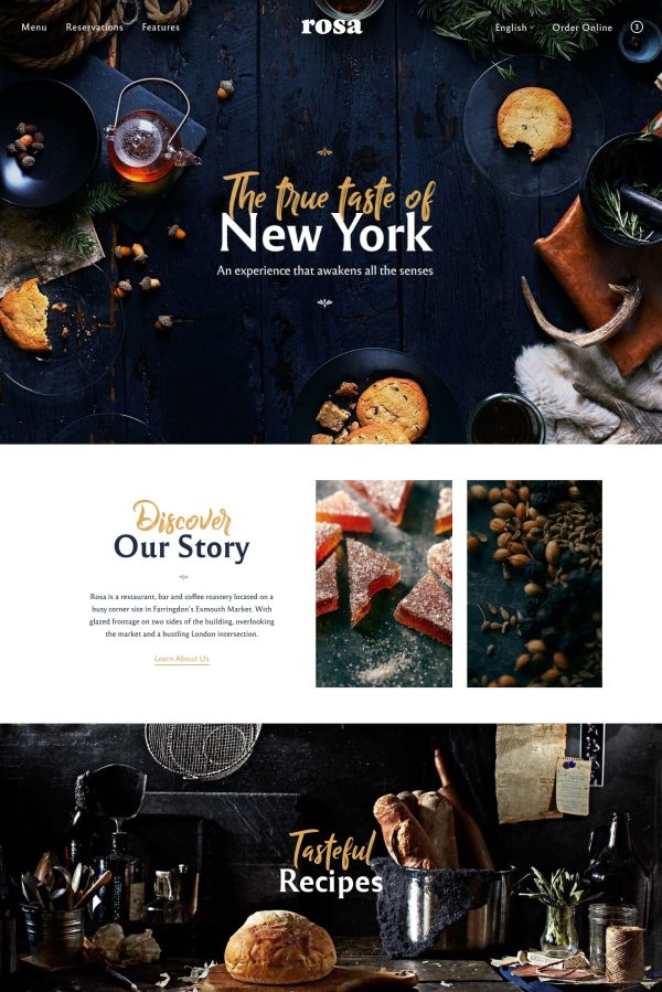 Rosa 2 best-selling restaurant WordPress theme