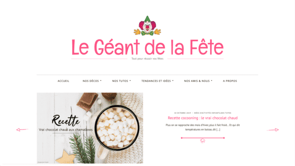 Le Geant de la Fete - Website Created with Silk - A fashion blogging WordPress theme Desktop View