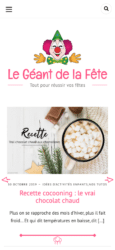 Le Geant de la Fete - Website Created with Silk - A fashion blogging WordPress theme Mobile View
