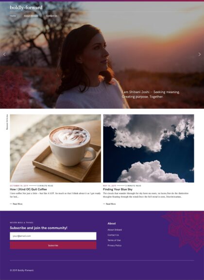Boldly Forward Pixelgrade customer that use the Felt WordPress theme