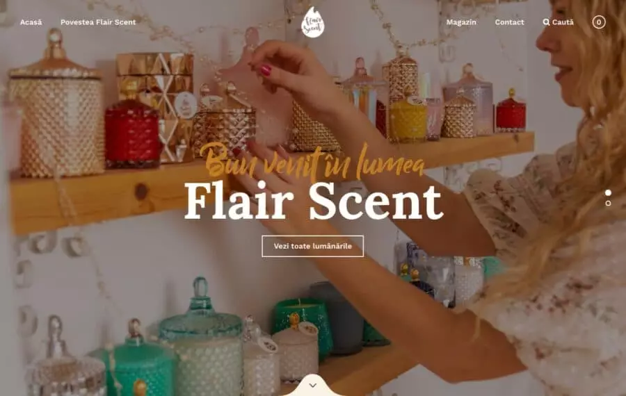 Flair Scent Homepage - Website created with Rosa 2